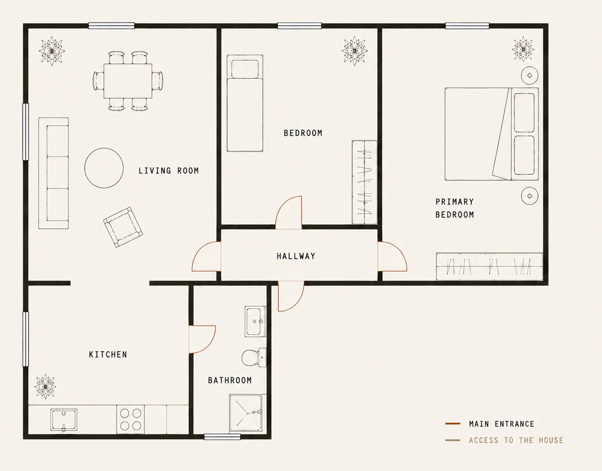 Floor plan of the house